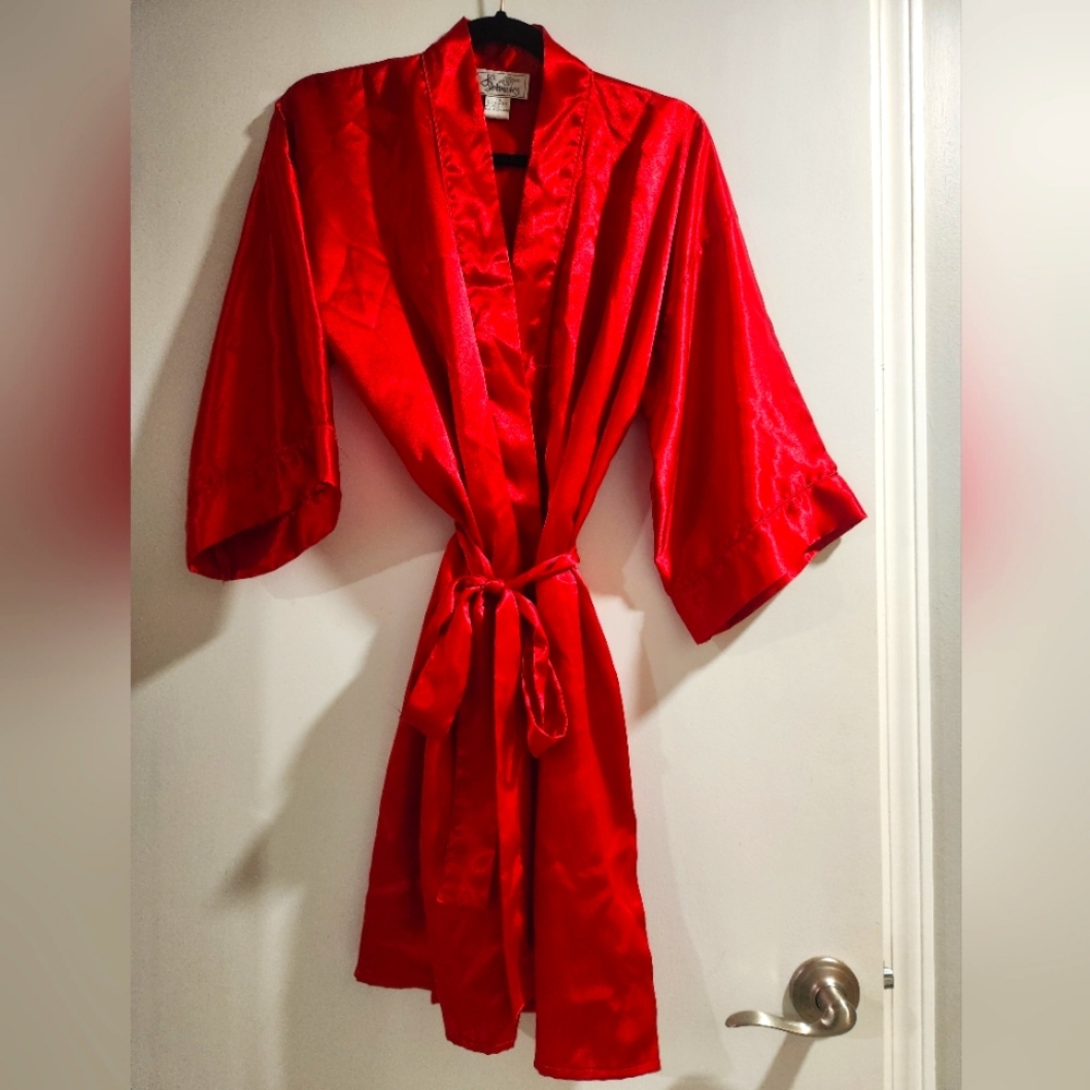 Red Satin Women's Robe